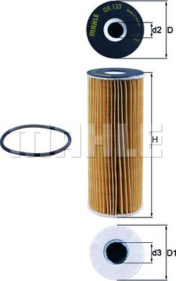 KNECHT OX 133D - Oljni filter parts5.com