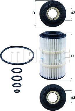 KNECHT OX 345/7D - Olejový filter parts5.com