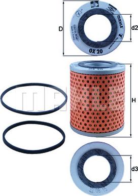 KNECHT OX 20D - Oil Filter parts5.com