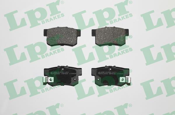 LPR 05P508 - Sada brzdových destiček, kotoučová brzda parts5.com