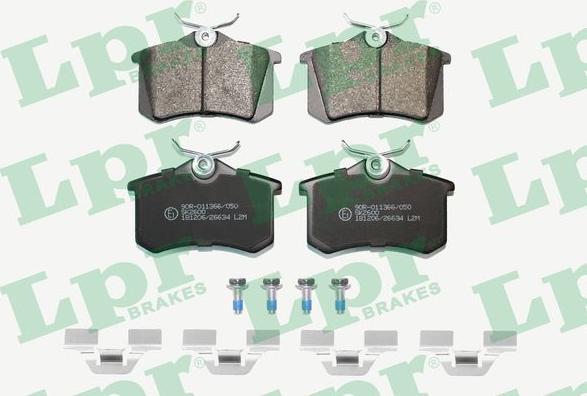 LPR 05P634K - Brake Pad Set, disc brake parts5.com