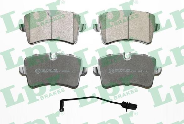 LPR 05P1826C - Zestaw klocków hamulcowych, hamulce tarczowe parts5.com