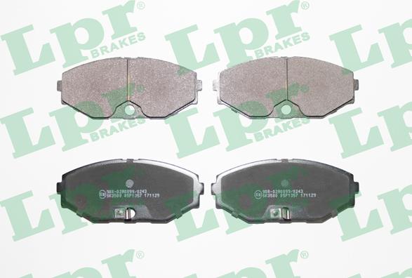 LPR 05P1357 - Brake Pad Set, disc brake parts5.com