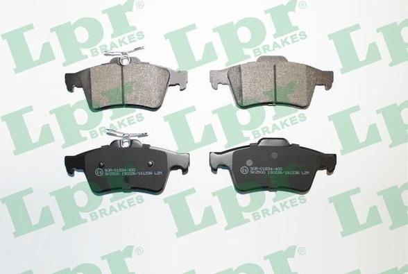 LPR 05P1236 - Sada brzdových destiček, kotoučová brzda parts5.com