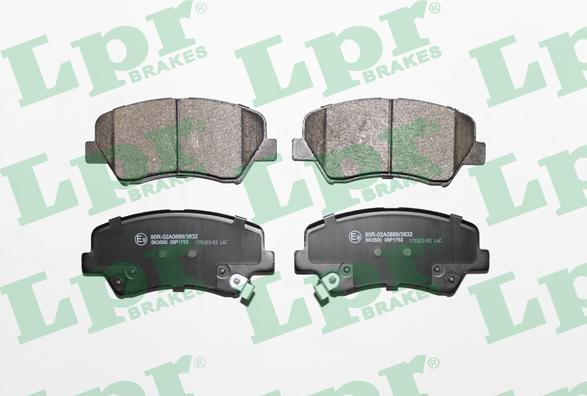 LPR 05P1753 - Sada brzdových destiček, kotoučová brzda parts5.com