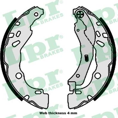 LPR 01109 - Brake Shoe Set parts5.com