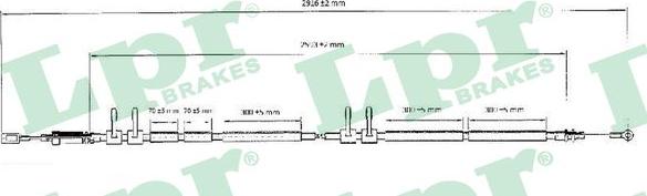 LPR C0989B - Cablu, frana de parcare parts5.com