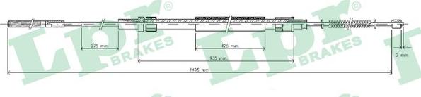 LPR C0939B - Cablu, frana de parcare parts5.com