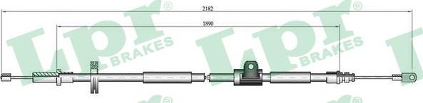 LPR C0923B - Cablu, frana de parcare parts5.com