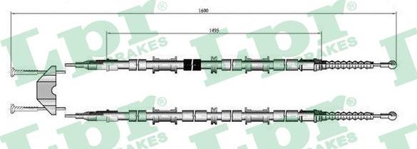 LPR C0597B - Cablu, frana de parcare parts5.com