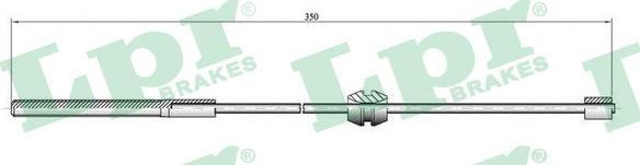 LPR C0558B - Cablu, frana de parcare parts5.com