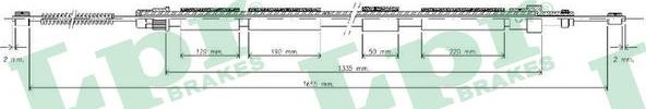 LPR C0618B - Cable, parking brake parts5.com