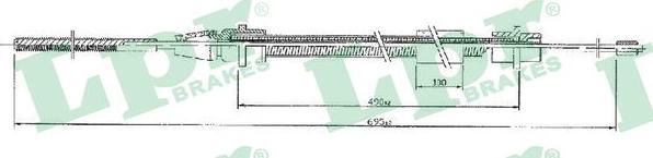 LPR C0631B - Cablu, frana de parcare parts5.com