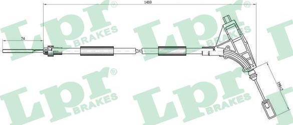 LPR C0010B - Cable, parking brake parts5.com