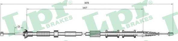 LPR C0181B - Cablu, frana de parcare parts5.com