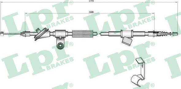 LPR C0347B - Cablu, frana de parcare parts5.com