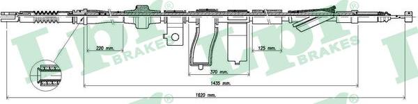 LPR C0313B - Huzal, rögzítőfék parts5.com