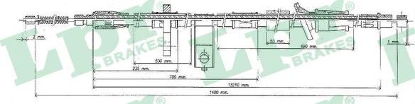 LPR C0320B - Cablu, frana de parcare parts5.com