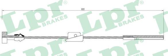 LPR C0247B - Cablu, frana de parcare parts5.com