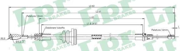 LPR C0755B - Cable, parking brake parts5.com