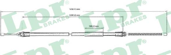 LPR C0720B - Cięgło, hamulec postojowy parts5.com