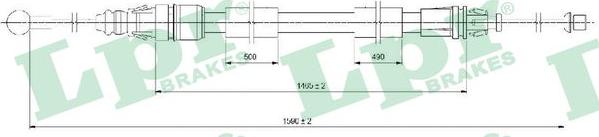 LPR C0721B - Żażné lanko parkovacej brzdy parts5.com