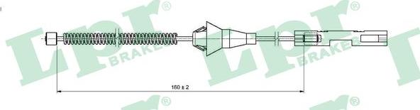 LPR C1660B - Cięgło, hamulec postojowy parts5.com