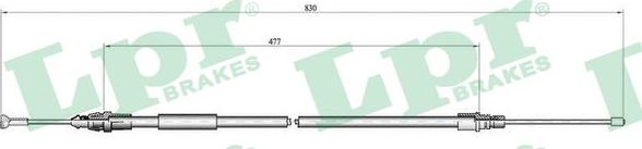 LPR C1681B - Cable, parking brake parts5.com