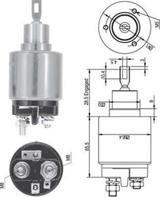 Magneti Marelli 940113050126 - Elektromagnetický spínač, startér parts5.com