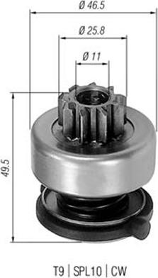 Magneti Marelli 940113020301 - Zębnik, rozrusznik parts5.com