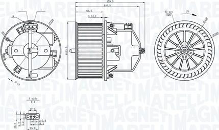 Magneti Marelli 069412371010 - Ventilator notranjega prostora parts5.com