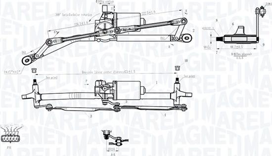 Magneti Marelli 064012001011 - Sistem stergator parbriz parts5.com