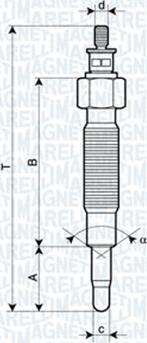 Magneti Marelli 062900037304 - Świeca żarowa parts5.com