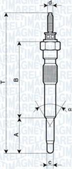 Magneti Marelli 062900068304 - Świeca żarowa parts5.com