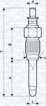 Magneti Marelli 062900059304 - Свеча накаливания parts5.com