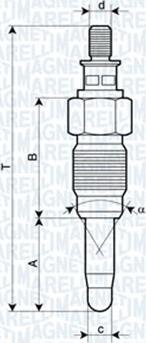 Magneti Marelli 062900056304 - Bujía de precalentamiento parts5.com