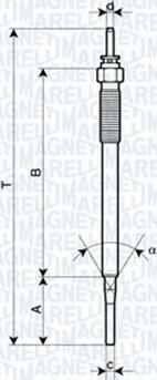 Magneti Marelli 062900036304 - Świeca żarowa parts5.com