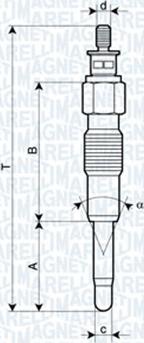 Magneti Marelli 062900040304 - Bujie incandescenta parts5.com