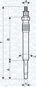 Magneti Marelli 062900001304 - Bujía de precalentamiento parts5.com