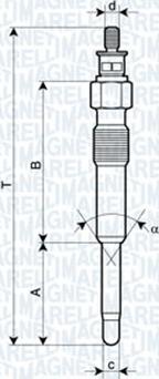 Magneti Marelli 062900007304 - Bujie incandescenta parts5.com