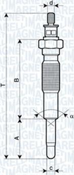 Magneti Marelli 062900063304 - Bujie incandescenta parts5.com