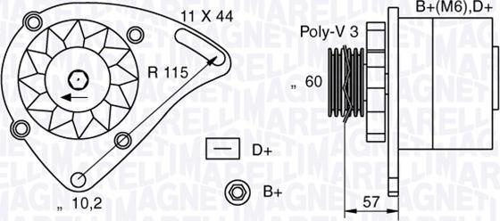 Magneti Marelli 063321173010 - Alternador parts5.com