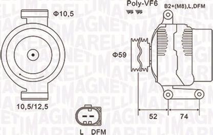 Magneti Marelli 063731928010 - Laturi parts5.com