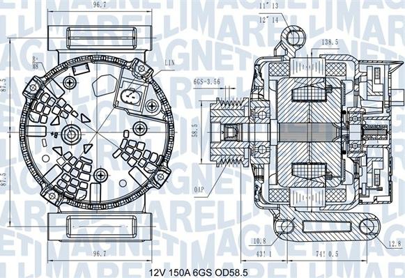 Magneti Marelli 063731546110 - Generator / Alternator parts5.com