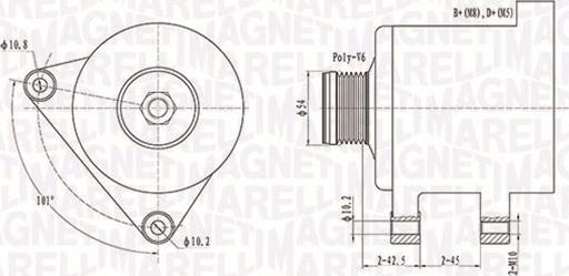 Magneti Marelli 063731553010 - Генератор parts5.com