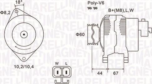 Magneti Marelli 063731526010 - Генератор parts5.com