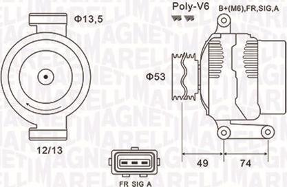 Magneti Marelli 063731635010 - Alternator parts5.com