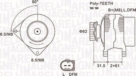 Magneti Marelli 063731820010 - Generator / Alternator parts5.com