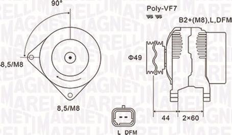 Magneti Marelli 063731877010 - Генератор parts5.com