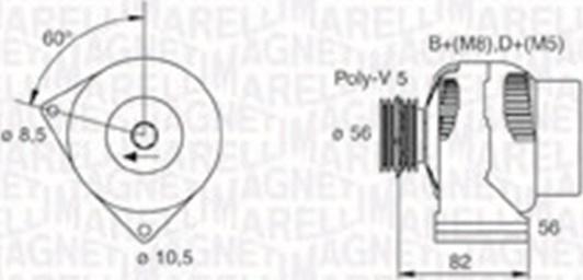 Magneti Marelli 063731305010 - Alternator parts5.com